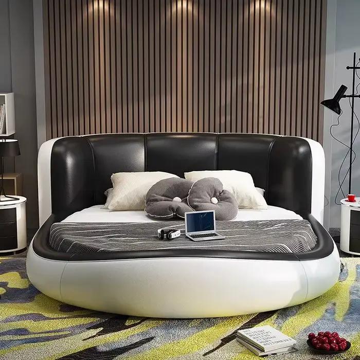 Lit de Luxe Double King Size Moderne Italien pour Chambre à Coucher
