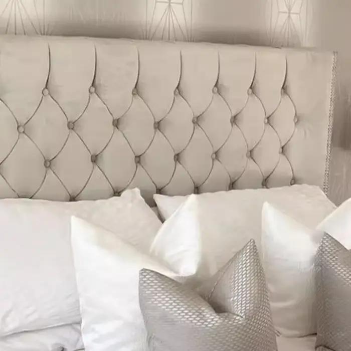Lits de luxe minimalistes Double salon esthétique cadre de lit moderne rembourrage Muebles Para dortoir meubles accessoires