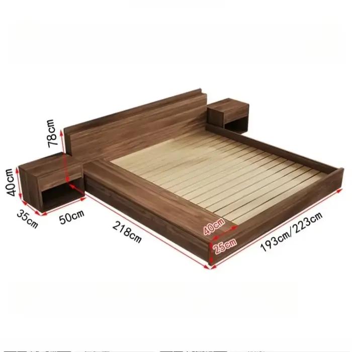 Lits de chambre japonais de style loft 180x200, lits uniques pour enfants, lits de luxe italiens avec rangement, ensemble complet de meubles de chambre à coucher avec plateforme tatami