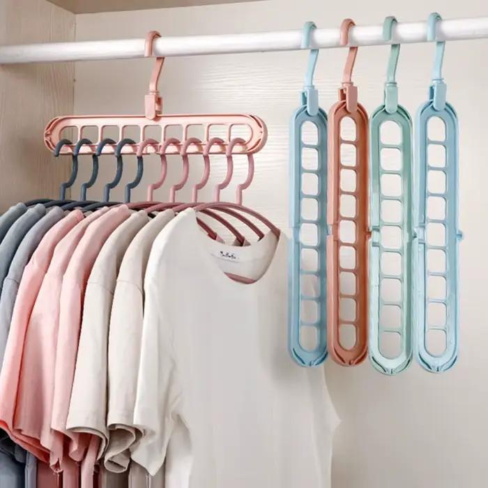 Support de rangement de garde-robe à 9 trous