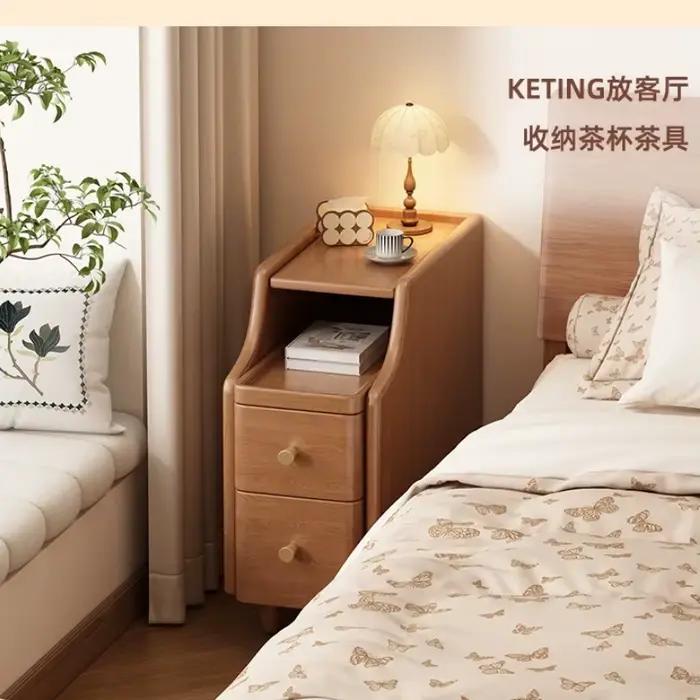 Petite armoire de chevet simple et étroite pour chambre à coucher