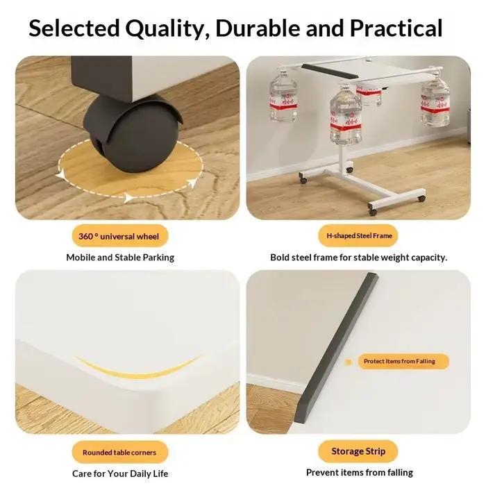 Table d'appoint mobile et pliable pour ordinateur portable