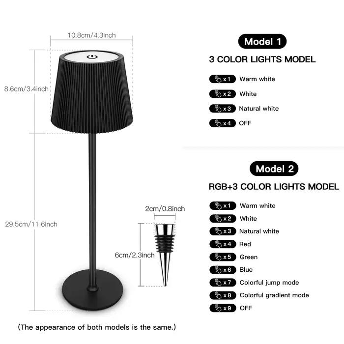 Lampe de chevet LED, base de lampe DIY
