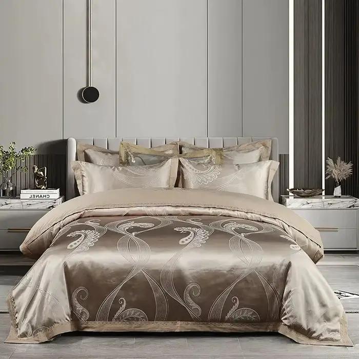 Parure de lit en coton jacquard