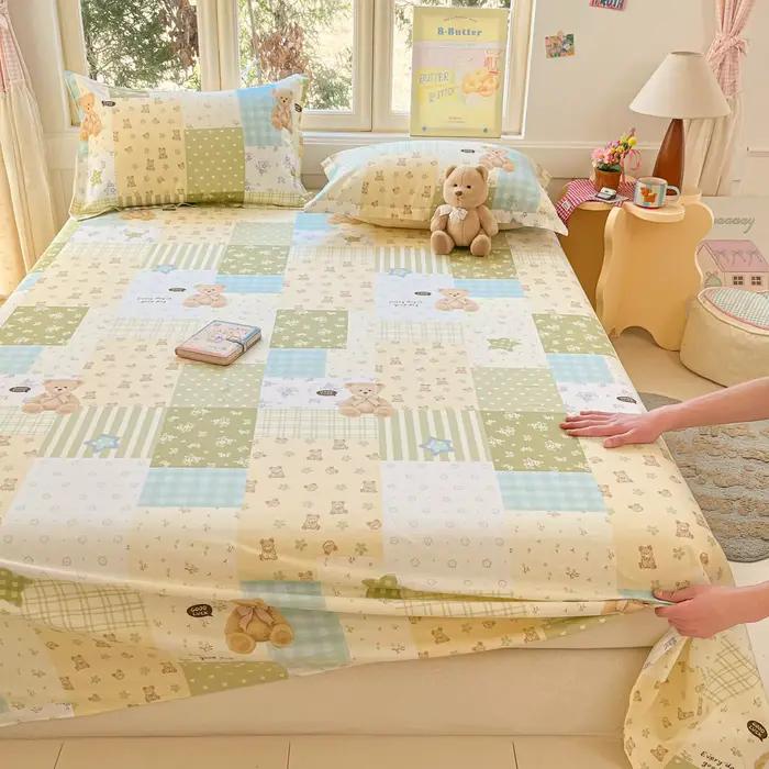 Drap de lit 100% coton pour lit simple ou double