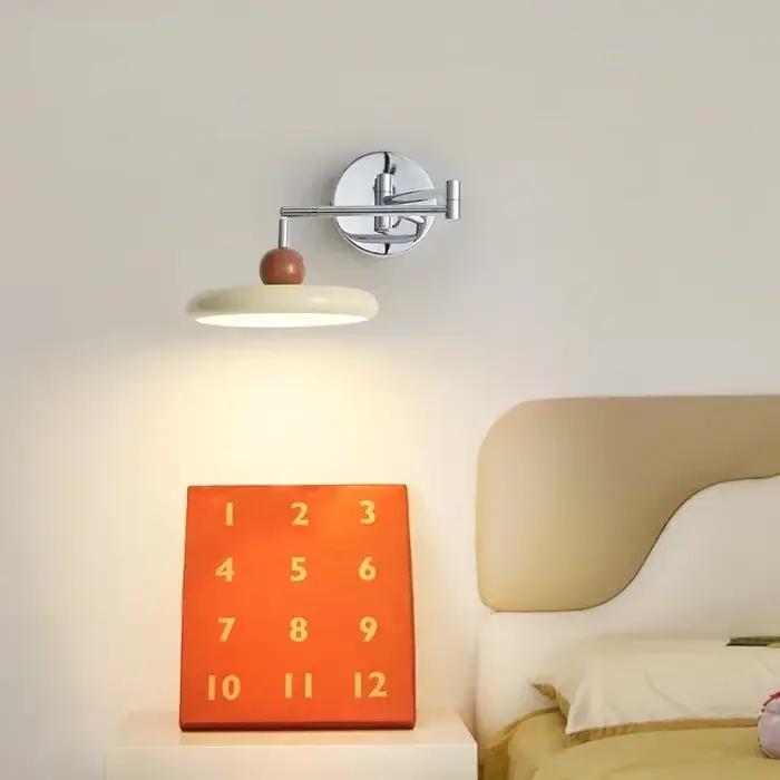 Lampe murale à bras articulé LED pour chambre à coucher