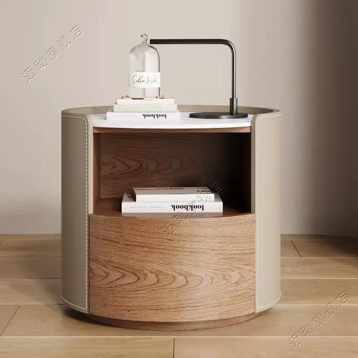 Table de Chevet Tendance de Luxe Moderne Vintage Esthétique Nordique pour Rangement et Présentation – Meuble de Chambre