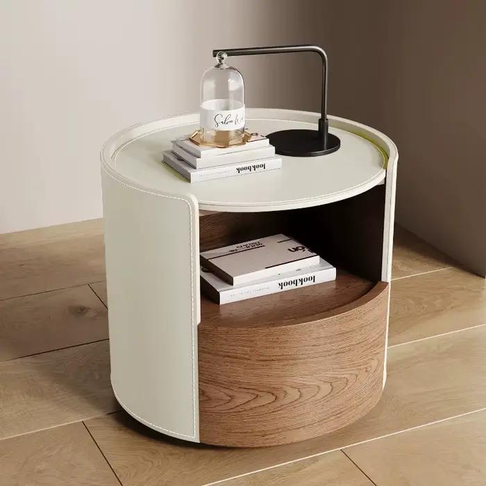 Table de Chevet Tendance de Luxe Moderne Vintage Esthétique Nordique pour Rangement et Présentation – Meuble de Chambre