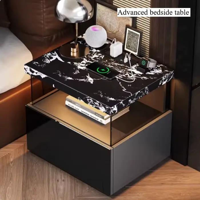 Table de chevet noire moderne