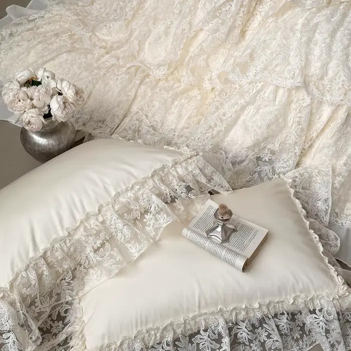 Ensemble de literie en coton égyptien beige