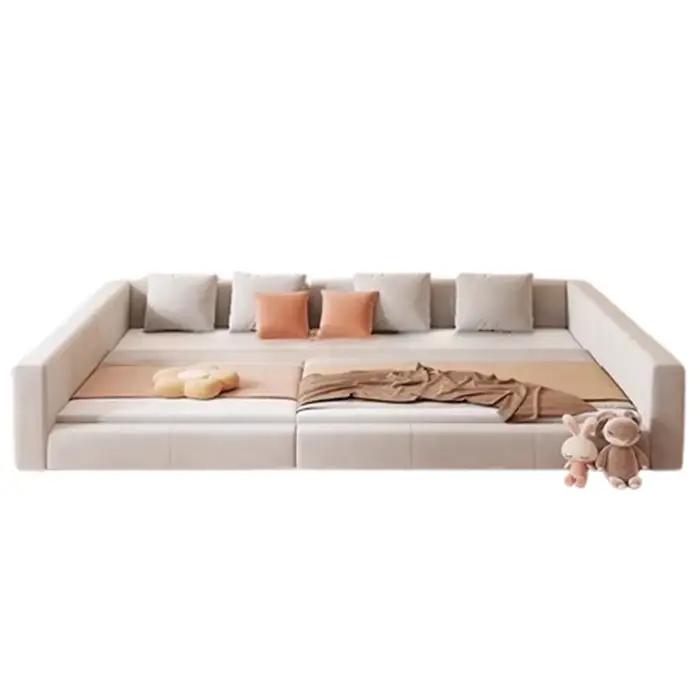 Chambre à coucher Unique européenne lits de luxe adolescentes tête de lit deux personnes lit dormir étage salon Lozko Do Sypialni meubles