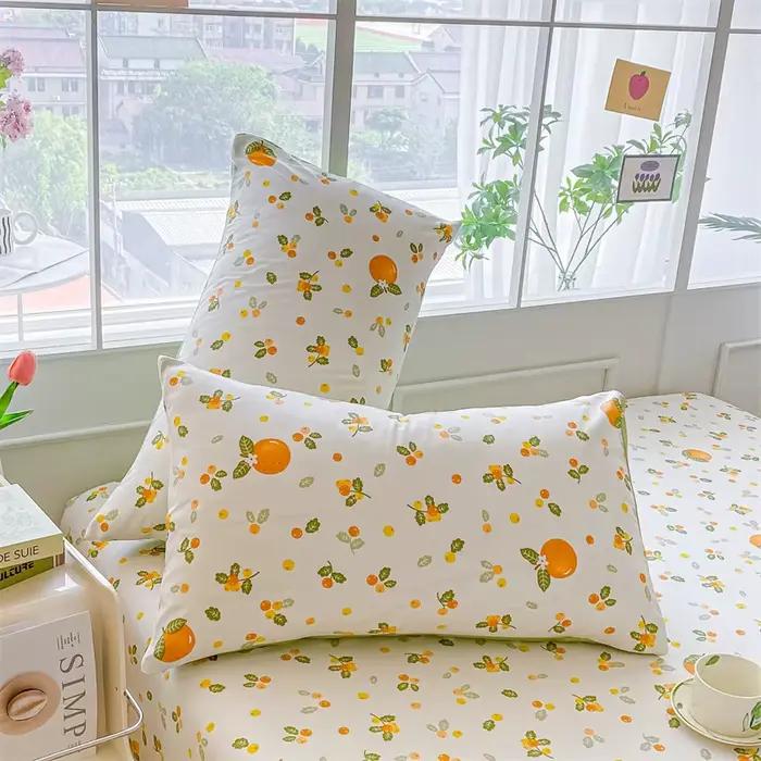Drap de lit double 100% coton ou drap de lit et taies d'oreiller
