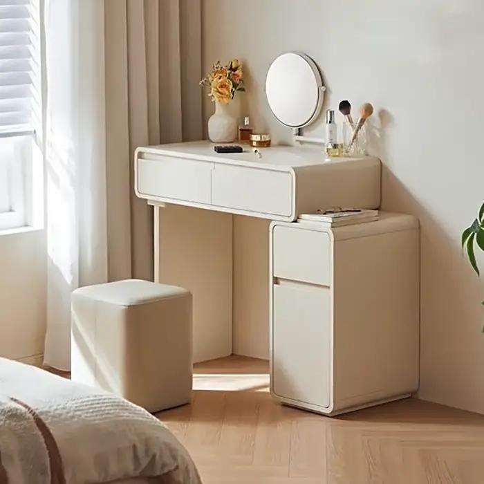 Commodes de chambre modernes blanches avec miroir