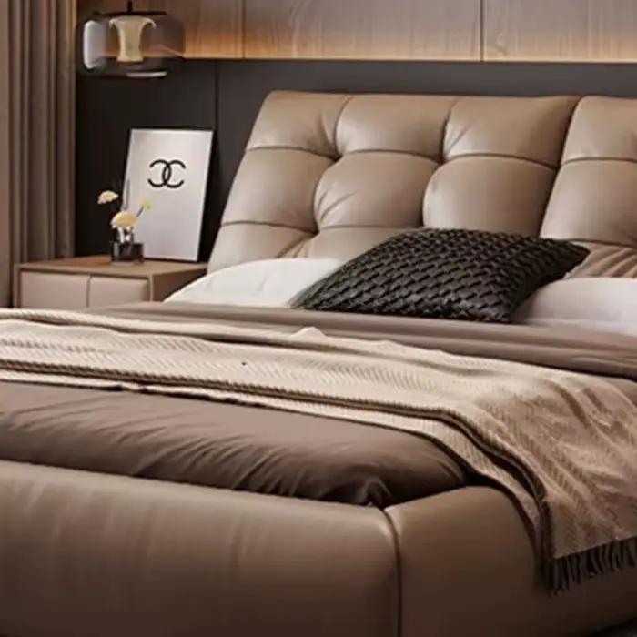 Lits de chambre à coucher de luxe pleine grandeur