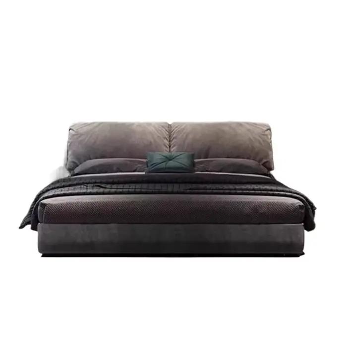 Lit Double européen rangement minimaliste lit de couchage esthétique tables de nuit multifonctions Letto Matrimoniale décoration de la maison