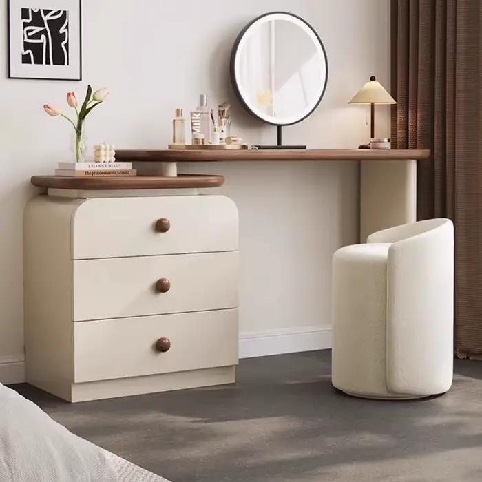 Coiffeuse De luxe moderne Design tendance Style crème Glamour vanité Table gain De place Tocador De Maquillaje meubles De chambre