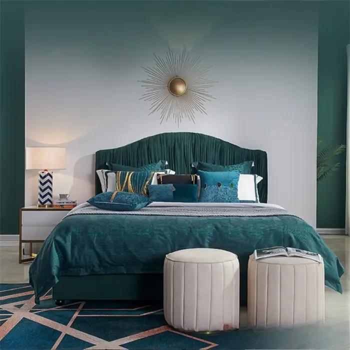 180x200 lit esthétique minimaliste Unique têtes de lit françaises cadre de lit filles Letto Matrimoniale chambre meubles accessoires