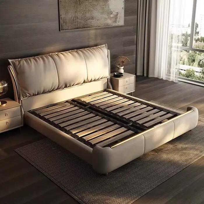 Cadre De lit moderne princesse Beige