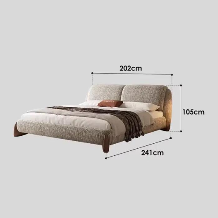 Cadre de lit double esthétique 180x200cm avec tête de lit