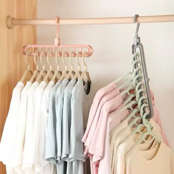 Support de rangement de garde-robe à 9 trous