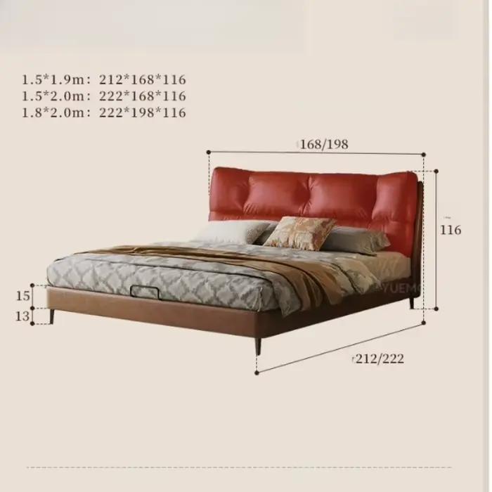 Lit double pour adultes 80x200