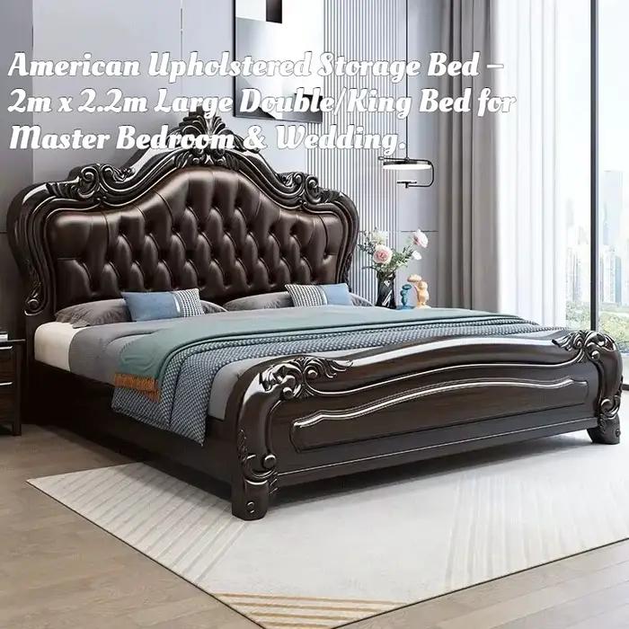 Lit King Size Moderne de Luxe avec Rangement