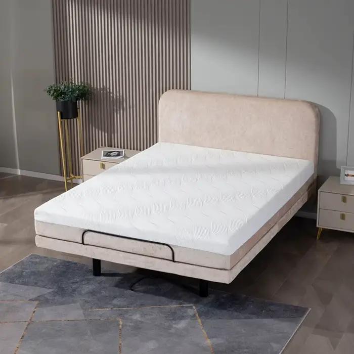 Lit de luxe réglable avec matelas en mousse à mémoire de forme