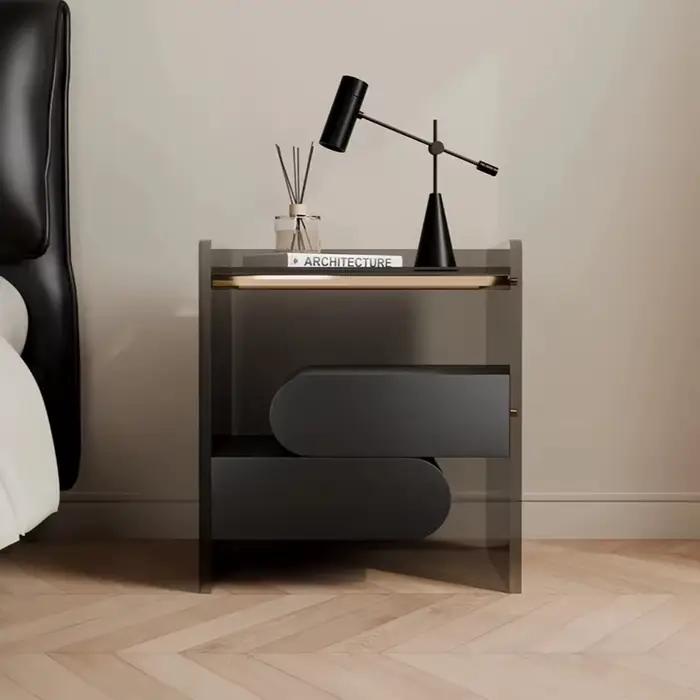 Design avec rangement tables De nuit acrylique rectangulaire classique moderne