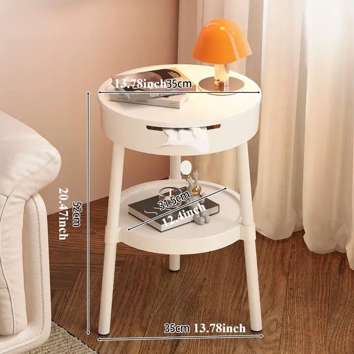 Tables basses rondes blanches