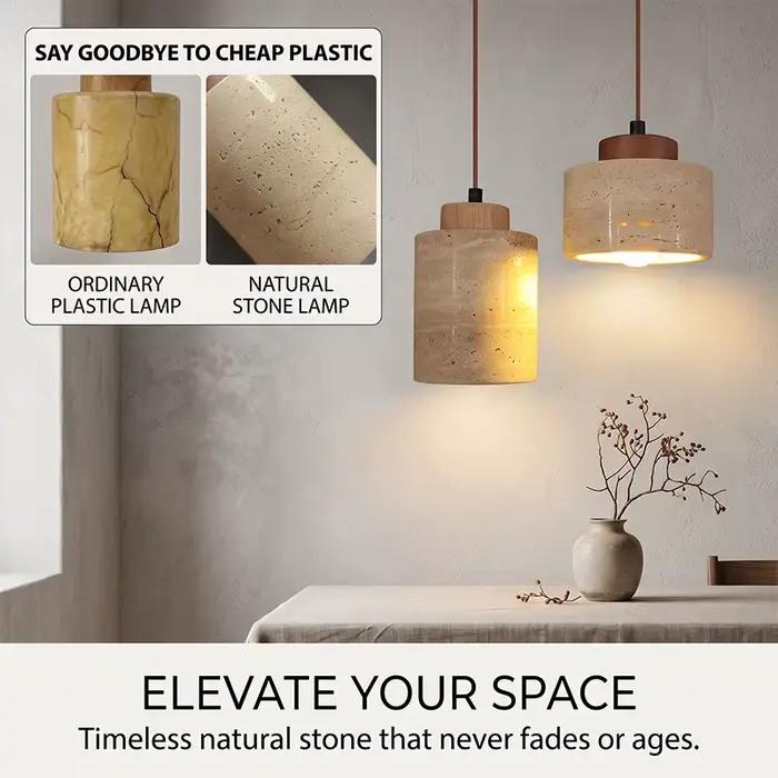 Designer moderne japonais wabi-sabai chambre chevet éclairage bar B & B grotte jaune pierre lustre