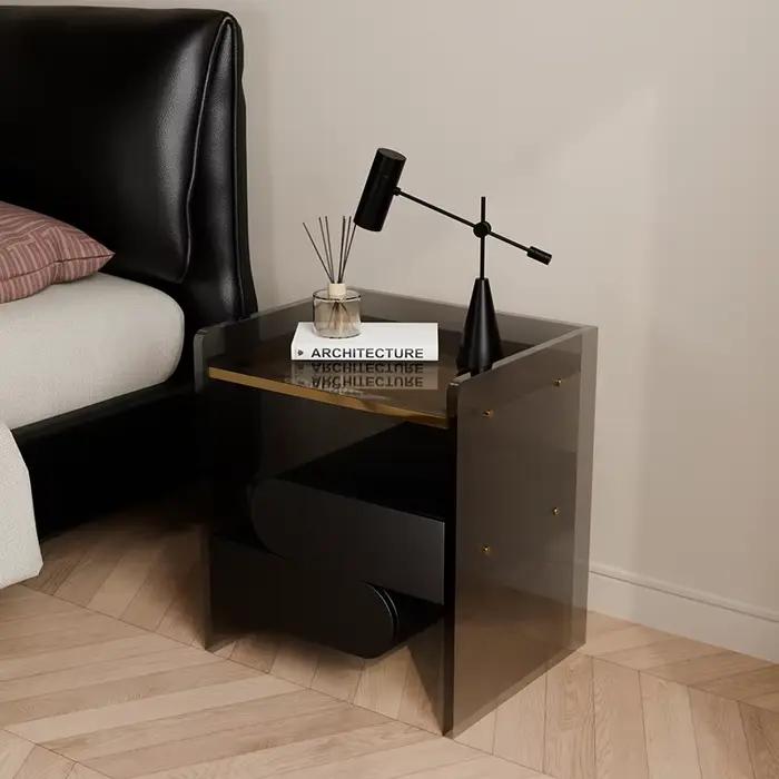Design avec rangement tables De nuit acrylique rectangulaire classique moderne