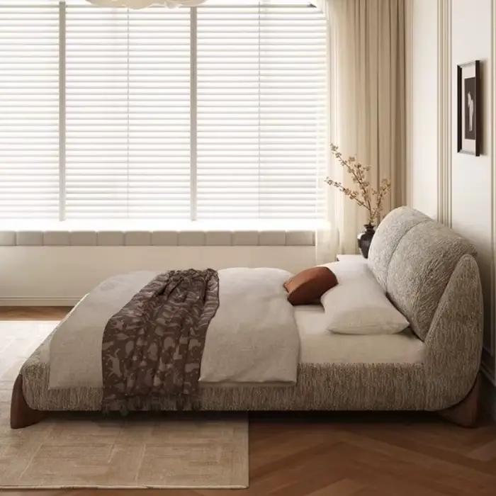 Cadre de lit double esthétique 180x200cm avec tête de lit