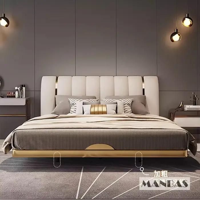 Linlamlim-Lit Suspendu Moderne en Cuir group avec Capteur de Lumière