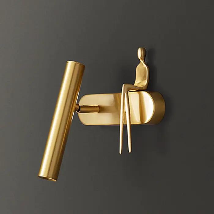 Lampe murale rotative en cuivre