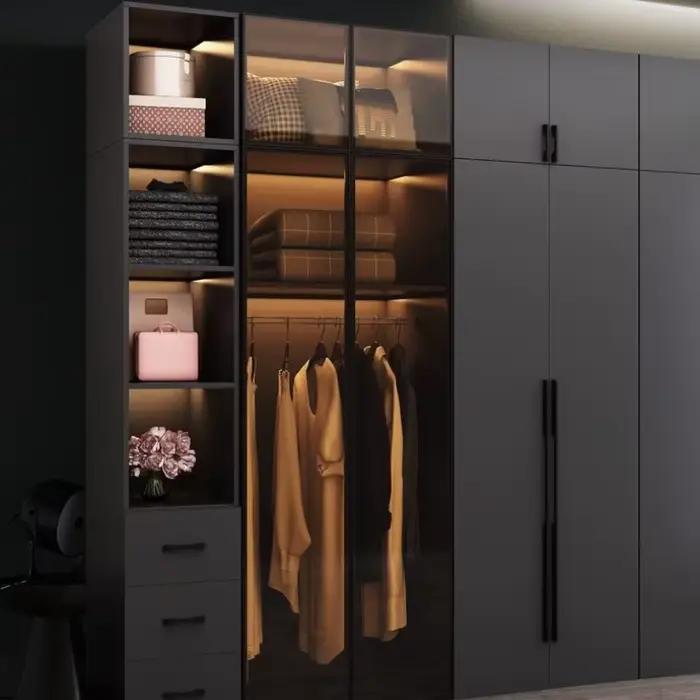 Armoire de rangement garde-robe vêtements chambre tiroir étagère suspendue
