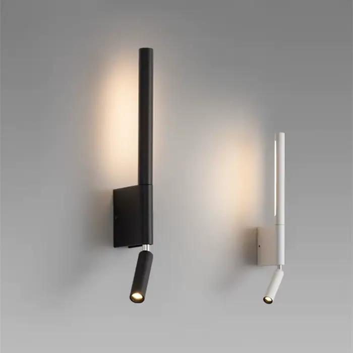 Lampe murale de chevet, rotation à 330 degrés, lampe murale réglable, lampe de lecture avec interrupteur, style minimaliste nordique, chambre d'hôtel, chambre principale