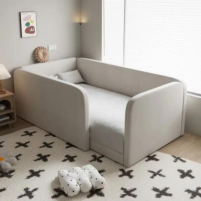 Lits pour adolescentes et enfants, cadres minimalistes, lit moderne de luxe, esthétique, rembourrage, meubles pour la maison
