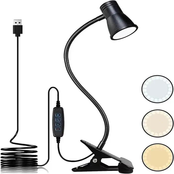 Lampe de bureau à clipser