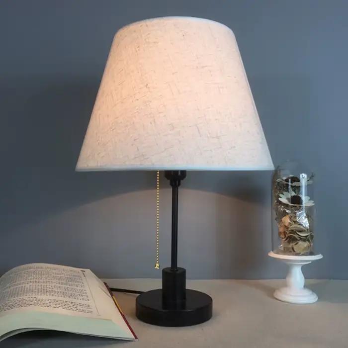 Abat-jour de lampe de Table rétro en tissu de lin