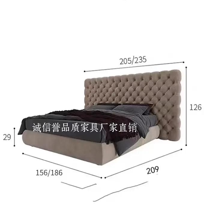 Chambre principale lit Double rangement moderne cadres de lit minimalistes européens reine filles Muebles Para dortoir accessoires de maison