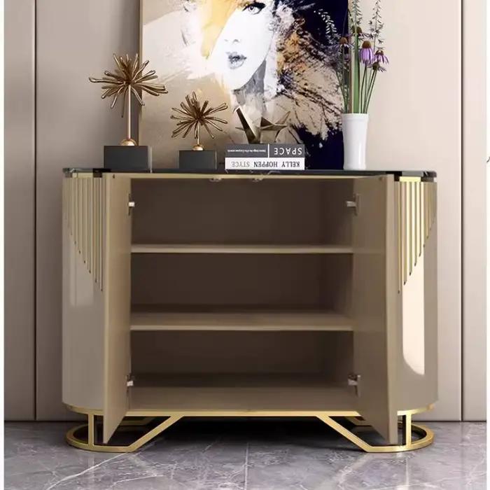 Armoires de salon de luxe étroites or classique français