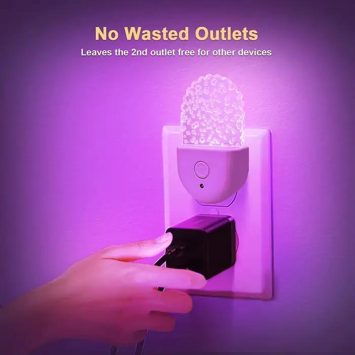 Lampe de chevet veilleuse prise ue US Protection des yeux LED Mini applique murale pour la maison allée chambre salon alimentation pour bébé enfants utilisation