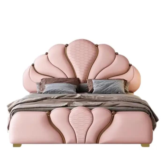 Lit double de rangement multifonctionnel moderne pour chambre principale
