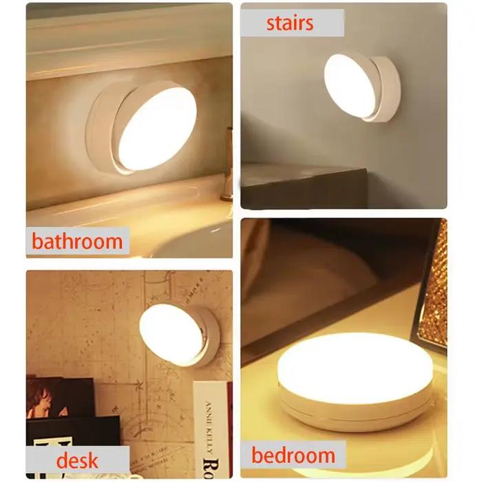 LED veilleuse USB charge intelligente Induction humaine pour armoire de chevet maison garde-robe éclairage capteur de mouvement lumière lampe à LED