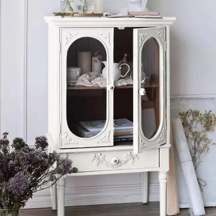 Armoire de rangement sur pied portes vertes affichage enfant
