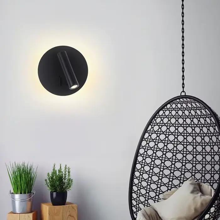 Applique murale Led moderne, luminaire de chevet, chambre à coucher, décoration avec interrupteur, projecteur, lecture, étude, décoration intérieure