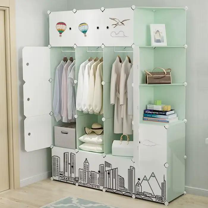 Boîte gain de place armoire robes couches appartement femmes