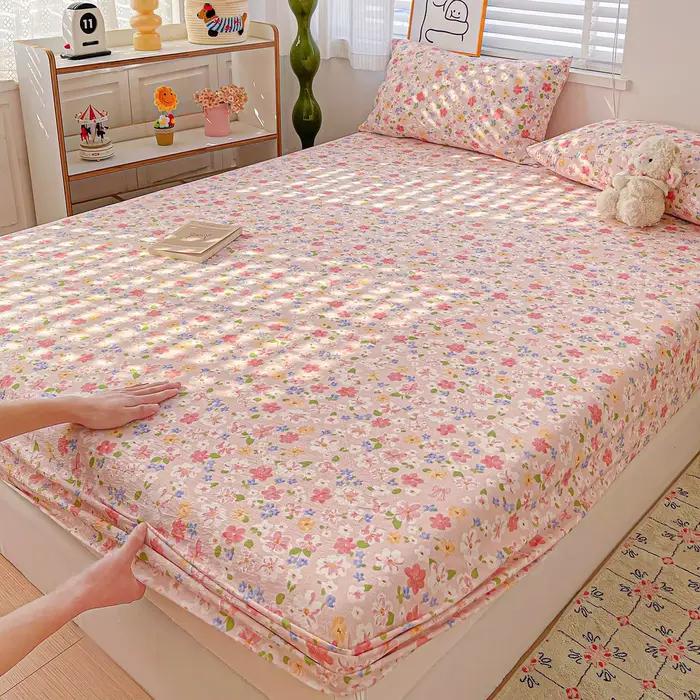 Ensemble de draps doubles avec taie d'oreiller, drap-housse Queen, protège-matelas 150x200, drap antidérapant, housse de lit simple
