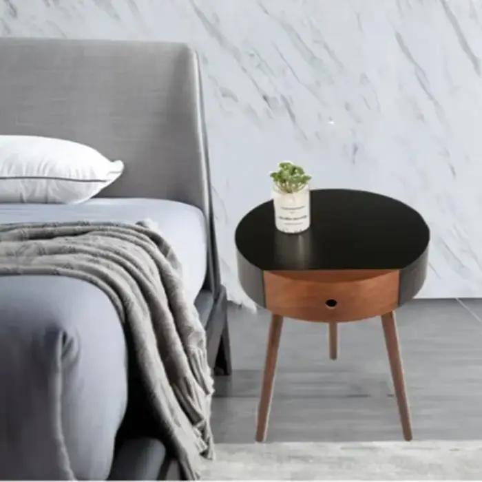 Table de chevet ronde minimaliste italienne