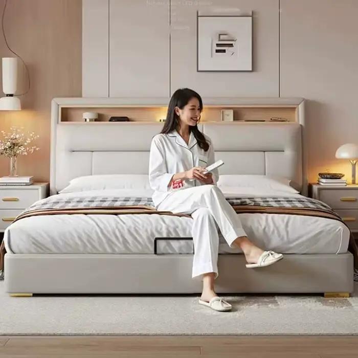 Cadre de lit de luxe en bois